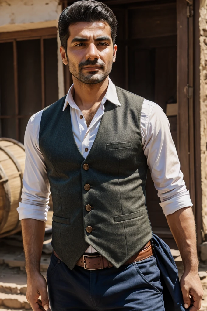 A man in amiciran under vest