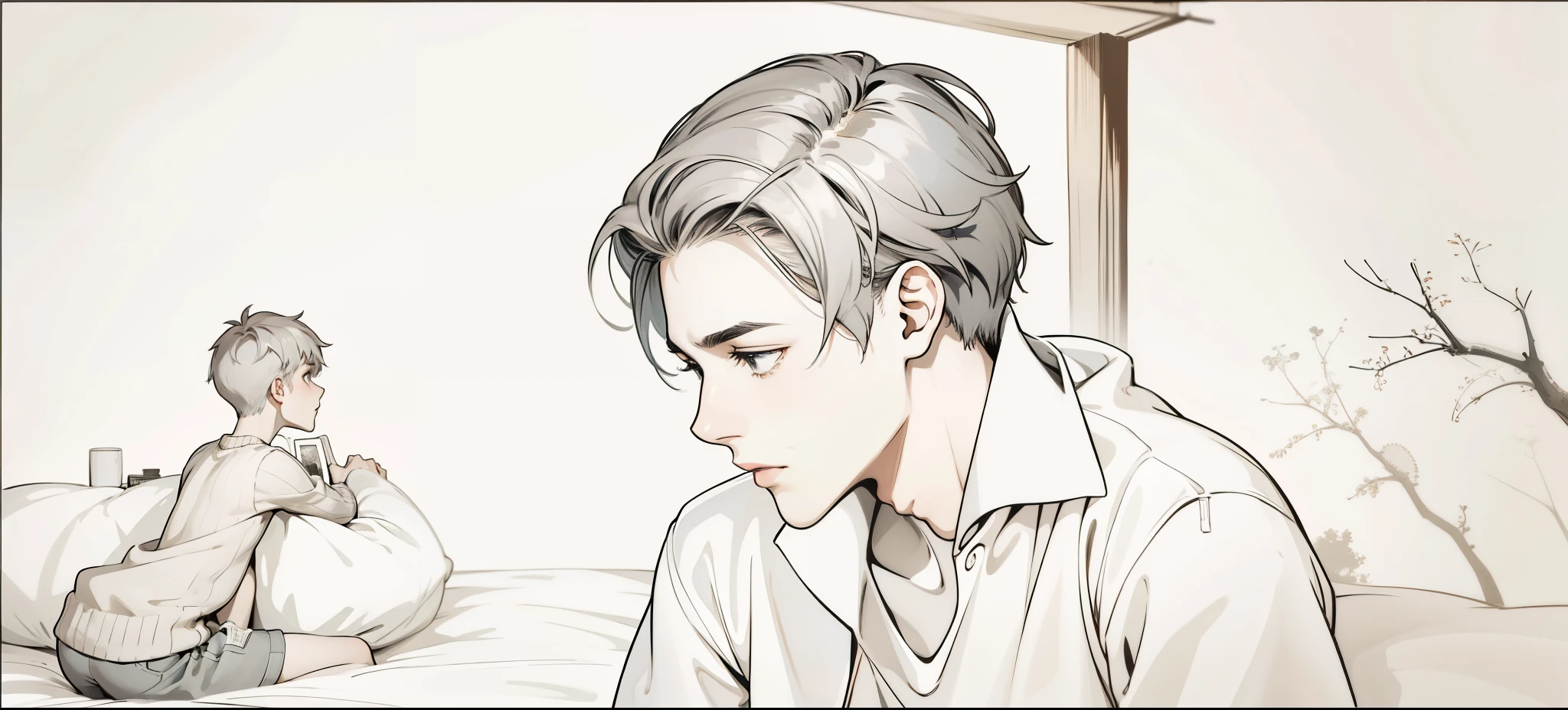 There are two 16 year old boys facing each other.