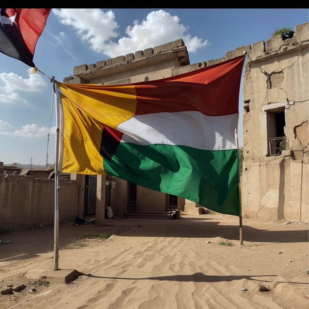 Create pic bannu aman flag at bolding