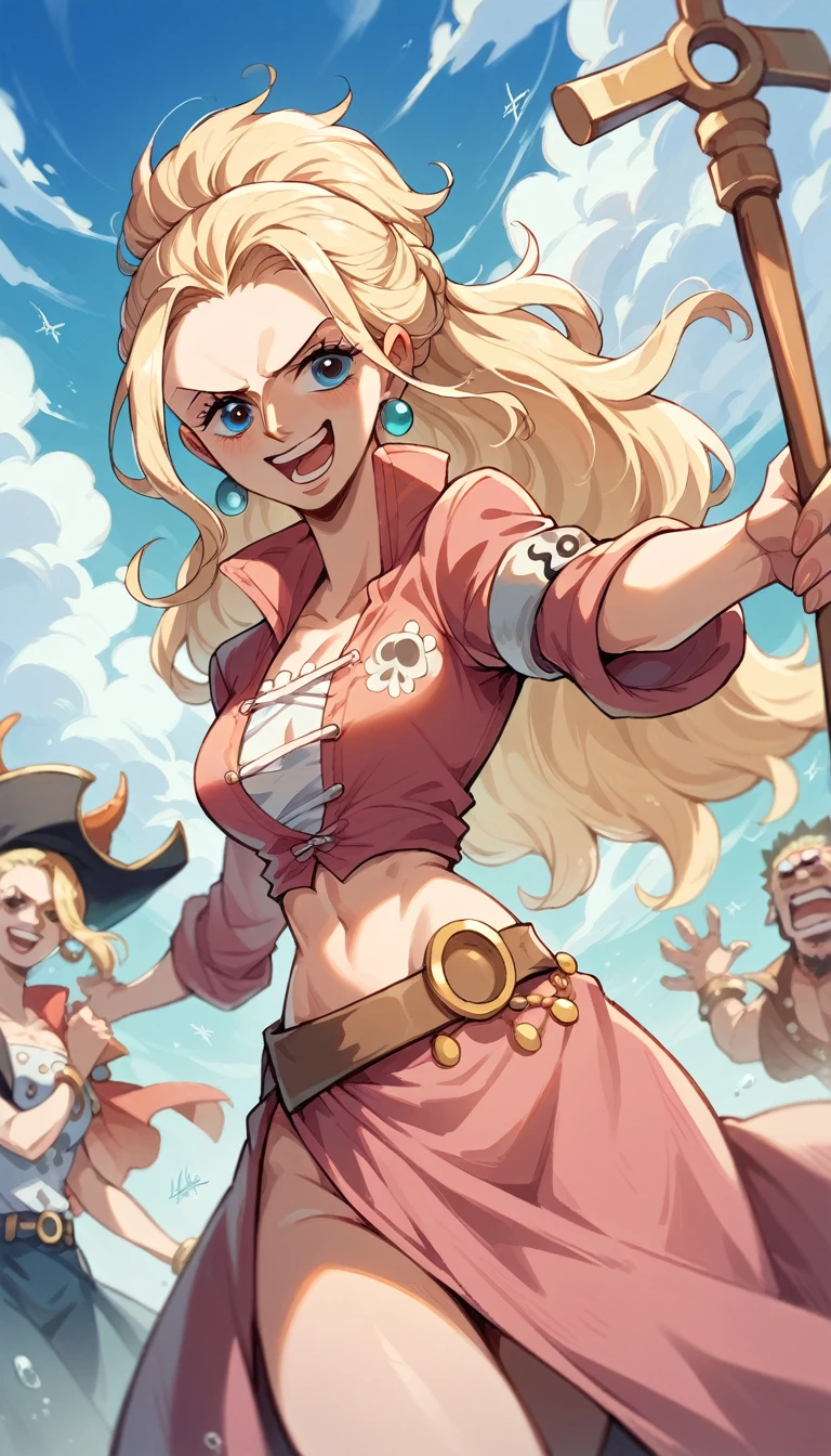 Imagine Princess Elsa if she were a pirate from the One Piece anime