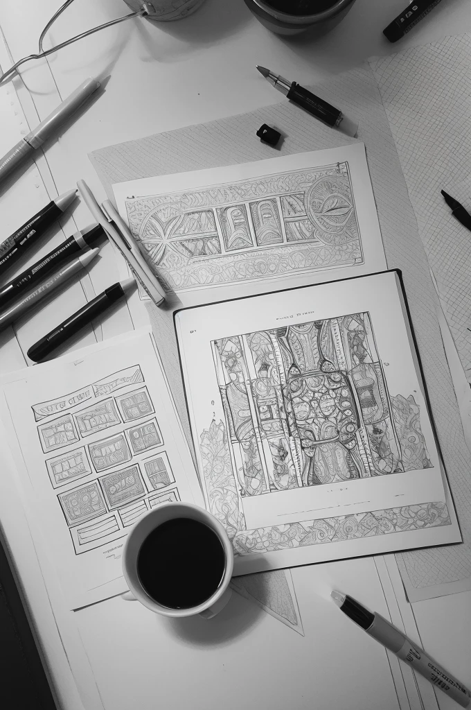 Make a black and white Bible drawing to color