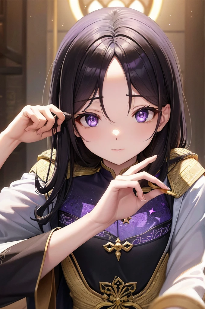 Archeron Huangquan-collapse_Star Dome Railway、
((Right eye is yellow、Purple left eye:1.5))、
((Highest quality))、((Highly refined))、((Super detailed))、
((Sparkling Eyes))、((Ultra-high resolution))、((Ultra HD))、
masterpiece、Detailed hands、
One woman、Only one person、solo、
((Brown skin))、((Tan Skin))、Ahoge、
messy hair、Super long hair、
View the model from the front、