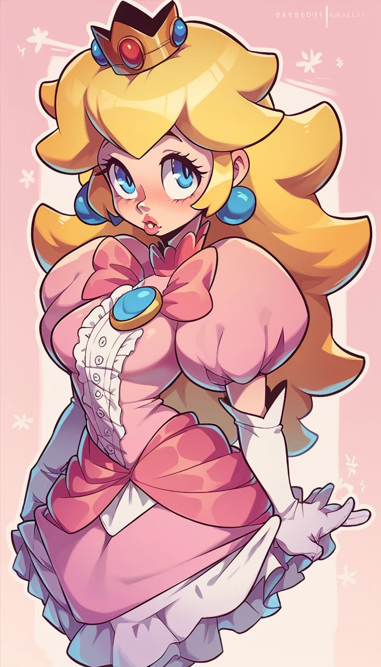 Imagine Princess Peach in a sexy bunny outfit with fishnet stockings