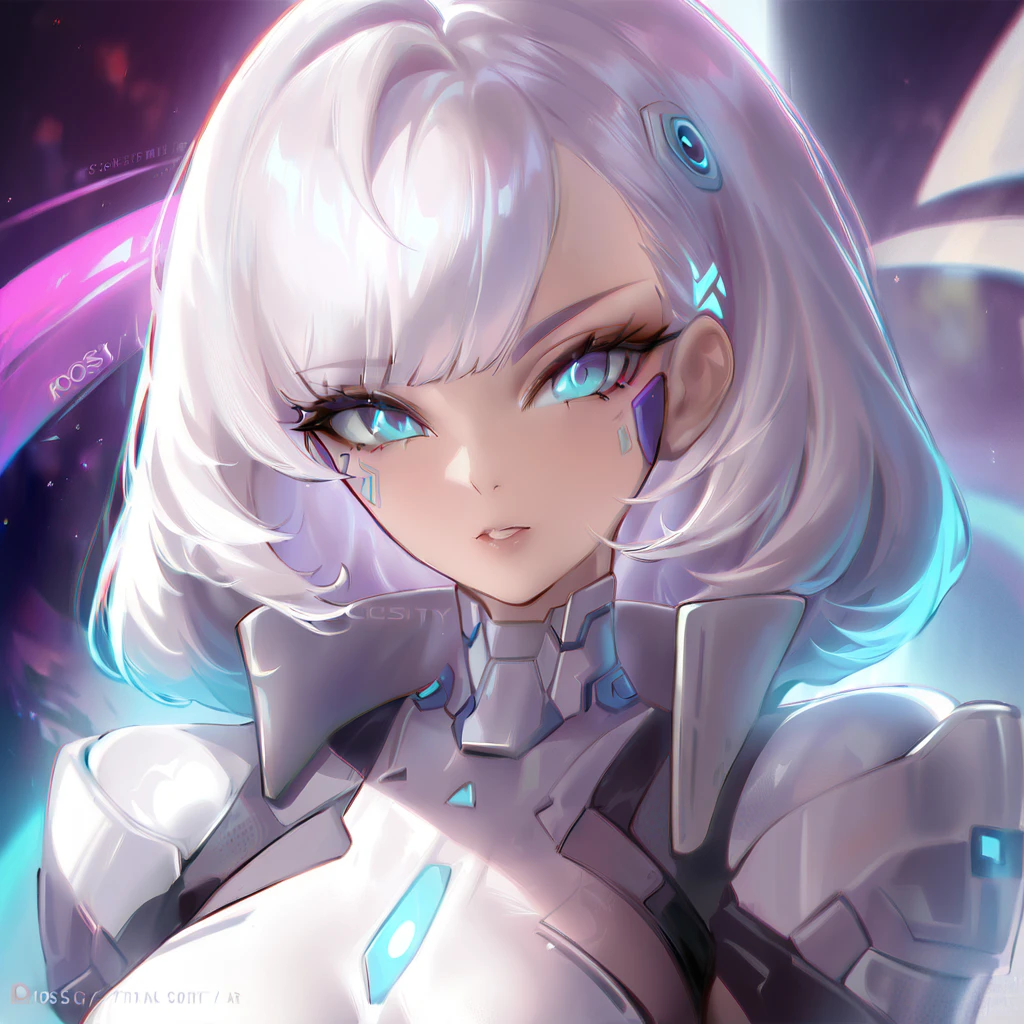 a close up of a woman in a futuristic suit holding a helmet, cyberpunk art by Ross Tran, cgsociety contest winner, digital art, portrait armored astronaut girl, ross tran 8 k, detailed sci-fi art, portrait anime space cadet girl, high quality digital concept art, in white futuristic armor, sci fi artwork, beautiful sci fi art, sci fi art