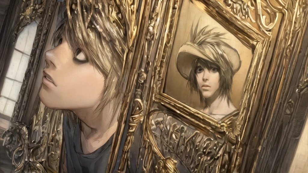 1 boy, man, perfect anatomy, mesmerizing black eyes, 8k resolution, (one person), (realism: 1.2), (masterpiece: 1.2), (cowboy frame: 1.2), dark romantic lighting, (high detail: 1.2), (detailed face: 1.2), (gradients), bright detailed eyes, (natural light: 1.2), solo, indoors, perfect lighting, perfect facial features, perfect angle, perfectly drawn eyes, man, skinny, serious expression, money, dollars, gold around
