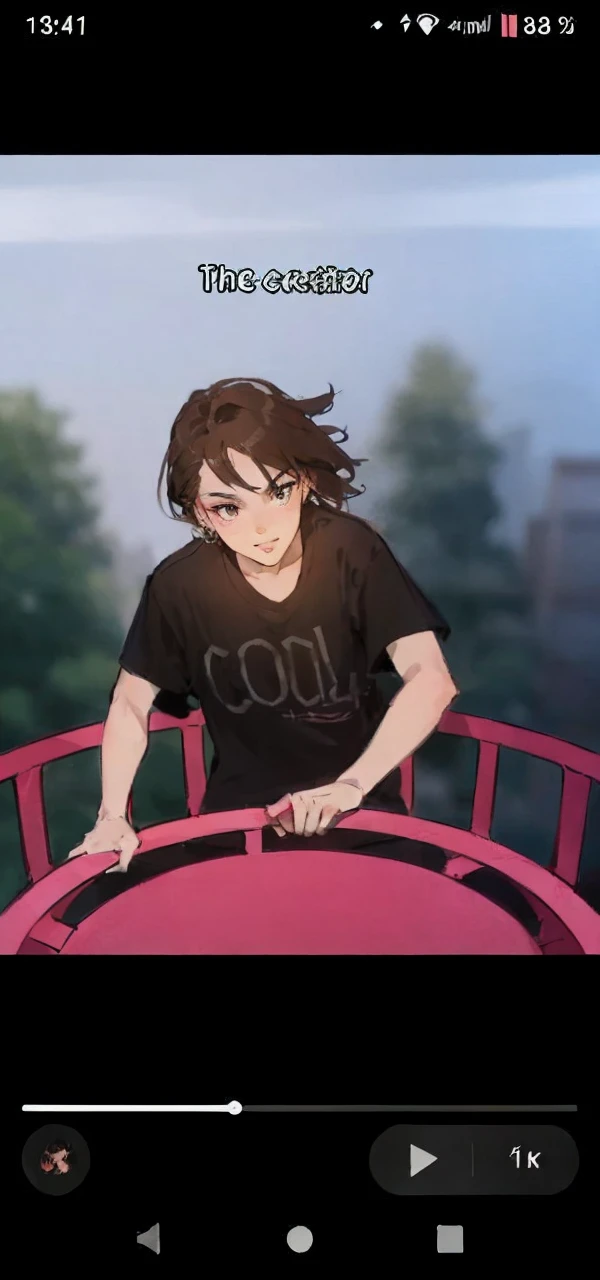 Girl long straight hair, light brown color, dark brown eyes, relaxed expression, pink lips,low-cut and tight black T-shirt,park background,White skin,tokyo revengers style