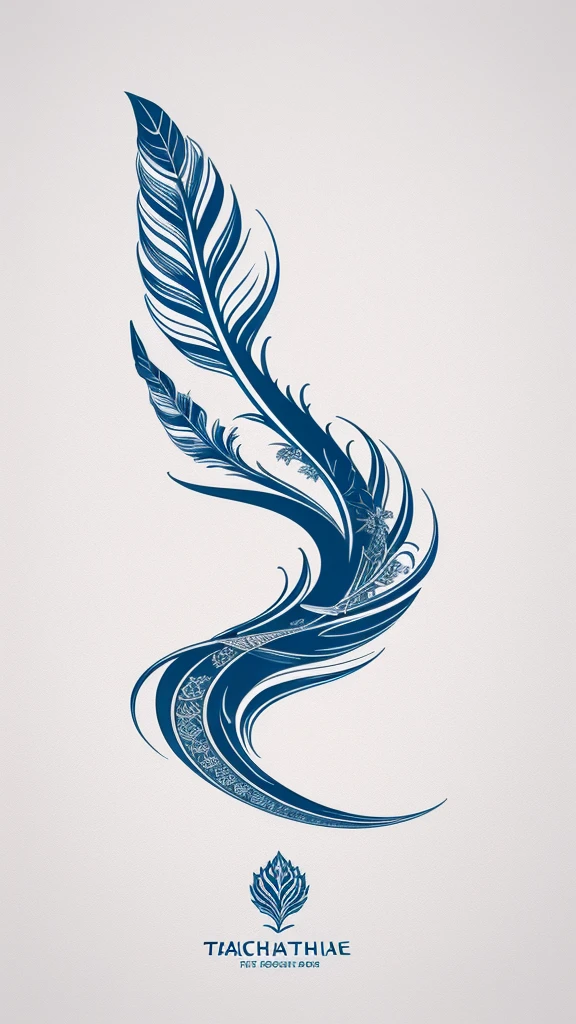 A stunning and professional logo called "Thanujhaa shree". The design features a classic and stylized in the middle, with a book shape and a feather fused together, demonstrating the brand side of the book and the feather.The book and the feather are a beautiful and sophisticated combination of colors, which attracts potential customers, to create an attractive logo. The background is clear and clean white, allowing the bright colors and elements of the logo to truly stand out. The logo is located above the name of the brand owner with a bold and elegant print. The overall design is expressive, creative and elegant and is sure to attract the attention of potential customers.