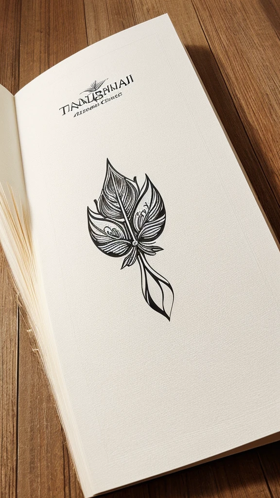 A stunning and professional logo called "Thanujhaa shree". The design features a classic and stylized in the middle, with a book shape and a feather fused together, demonstrating the brand side of the book and the feather.The book and the feather are a beautiful and sophisticated combination of colors, which attracts potential customers, to create an attractive logo. The background is clear and clean white, allowing the bright colors and elements of the logo to truly stand out. The logo is located above the name of the brand owner with a bold and elegant print. The overall design is expressive, creative and elegant and is sure to attract the attention of potential customers.