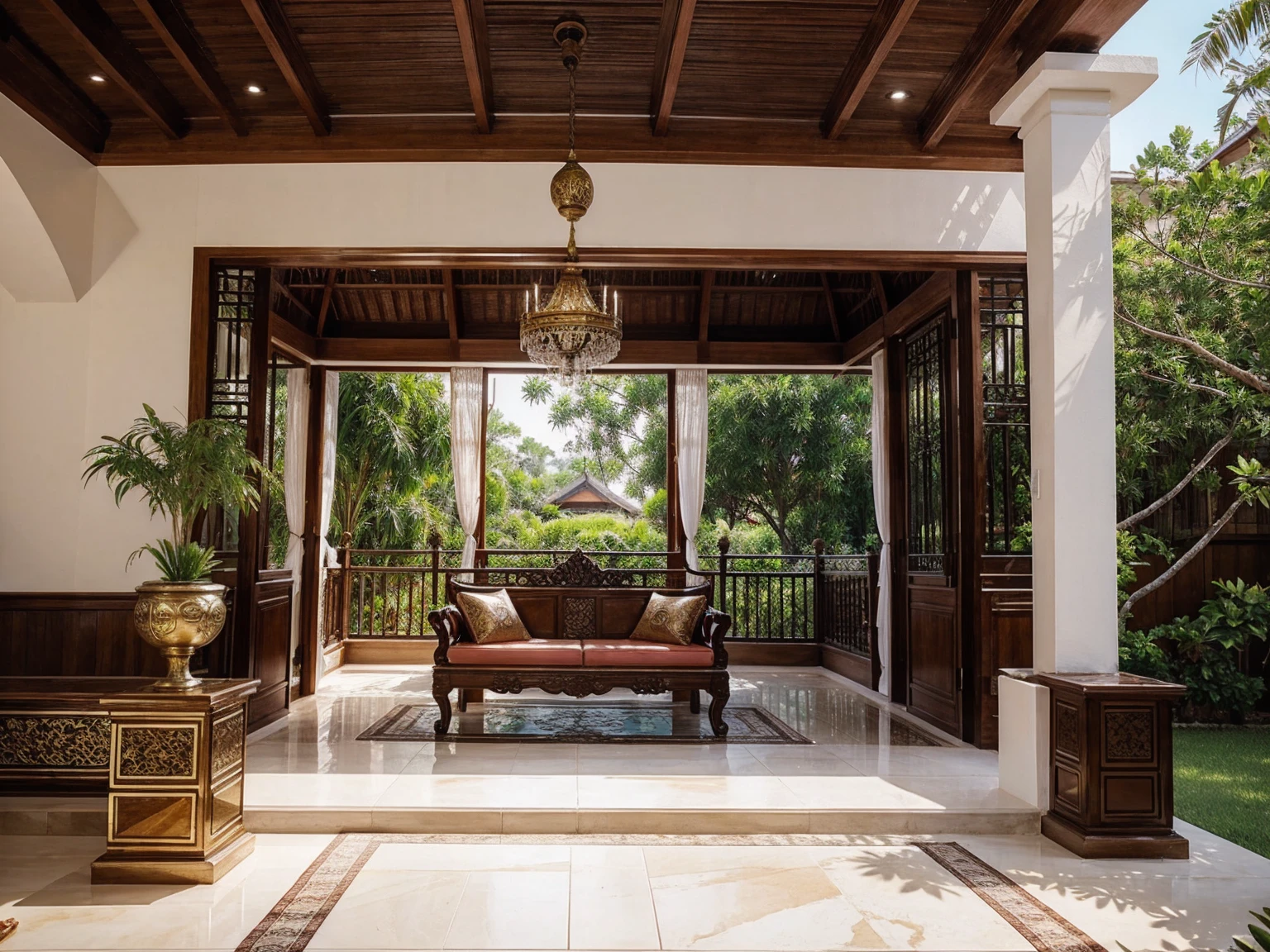 Build a classic style home with Thai style decorations.
