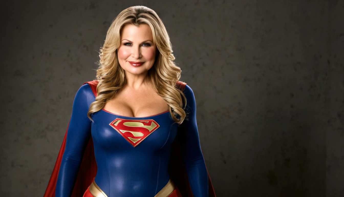 Jennifer Coolidge Supergirl (bad woman; malicious smile; powerful; trusting; higher) em 2024 Supergirl; full body