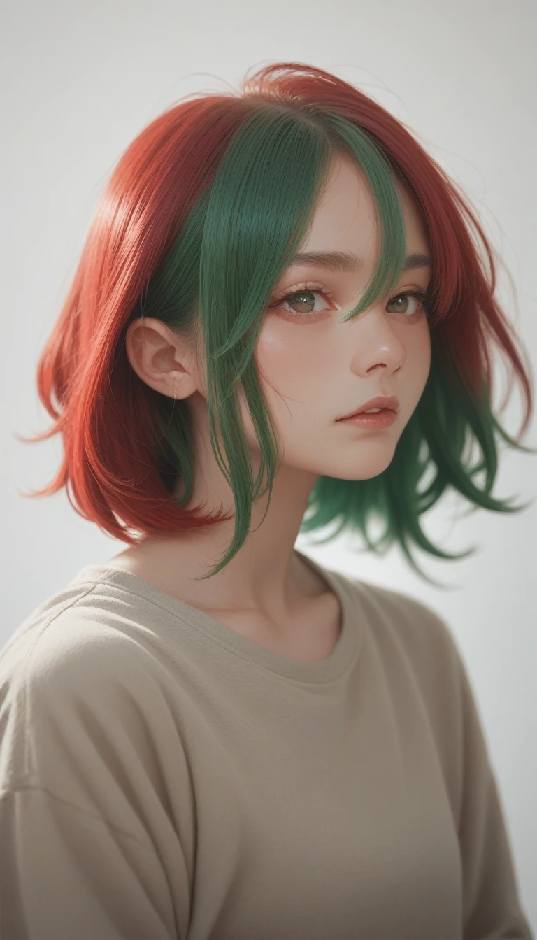 Green Hair, Red hair, green and Red hair