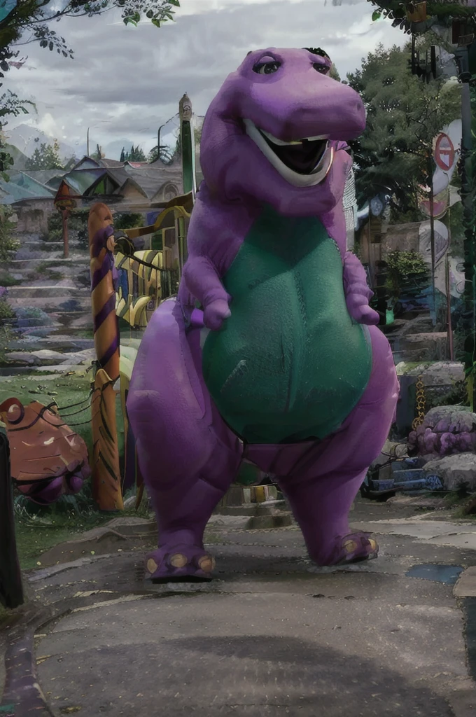 erjiehappy to riding a barney the dinosaur \((masterpiece, best quality:1.2), Blue and purple jungle dinosaur t-rex realistic:1.5)\), best quality, masterpiece,8k,highest texture,highres,soft light,perfect shadow,
evenly mix females and males of all ages and races in same proportions, all faces and pictures must be different, use all spectre of your different emotions from happiness to anger, do what you want and how you want,
