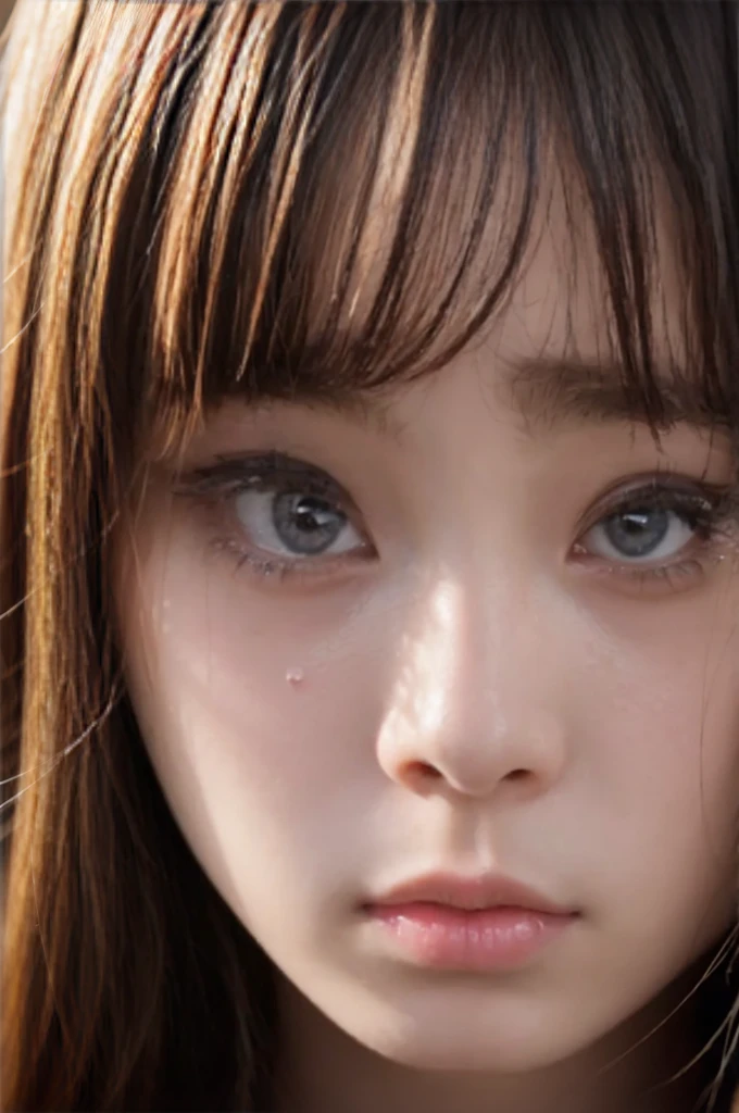 a beautiful korean high school girl, detailed face, detailed eyes and lips, long eyelashes, , scared expression, crying, photorealistic, 8k, masterpiece, highly detailed, dramatic lighting, muted colors, cinematic composition