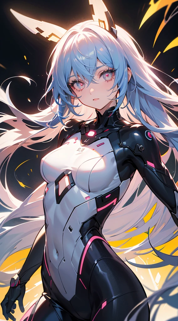 glowing eyes, colourful glowing hair, anime style, high detail, Futurism, glowing light, UHD, retina, masterpiece, ccurate, anatomically correct, textured skin, super detail, high details, high quality, award winning, best quality, highres