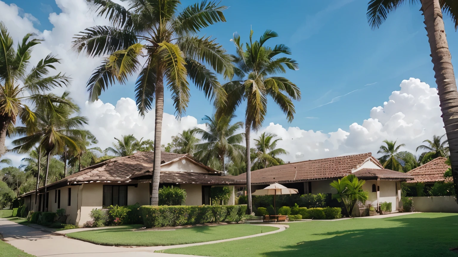 (Better image quality) a very beautiful nature ;with very realistic palm trees. 