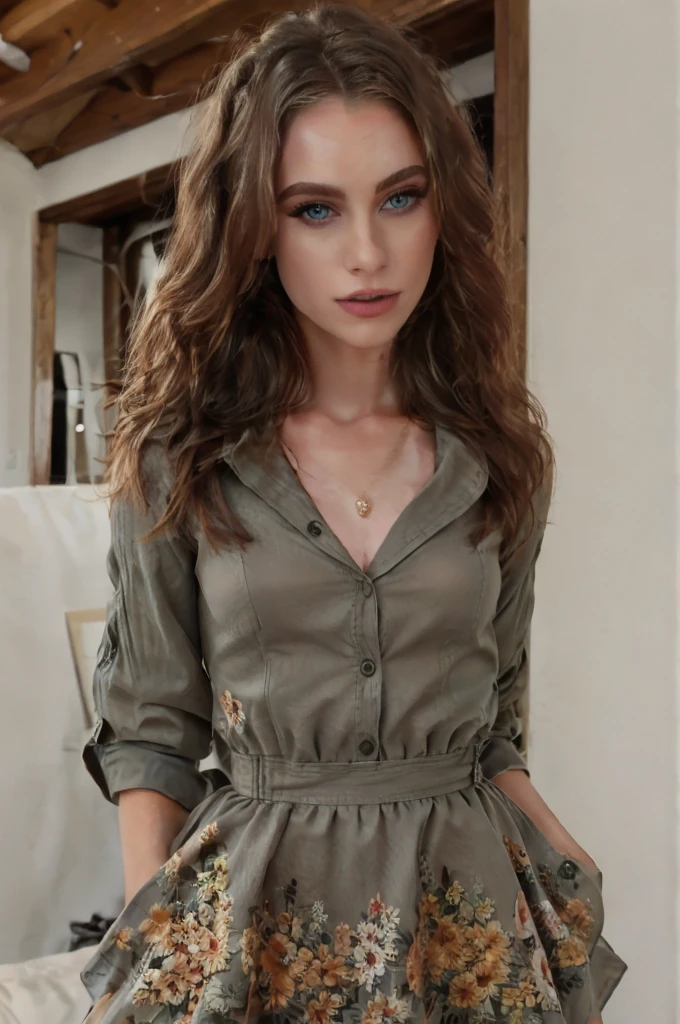 (masterpiece:1.2, best quality:1.2, high resolution) ,     anya olsen, sfw, clothed, fashion dress,