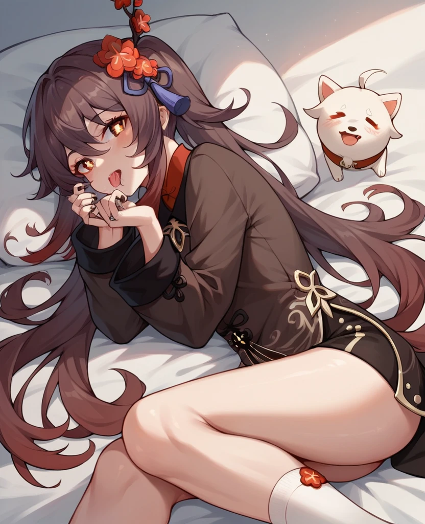 hu tao (genshin impact)
big dog/1girl /lickingass.