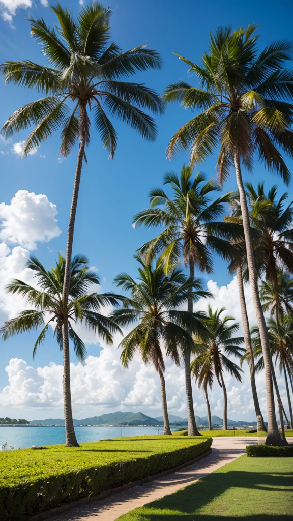 Landscape with palm trees