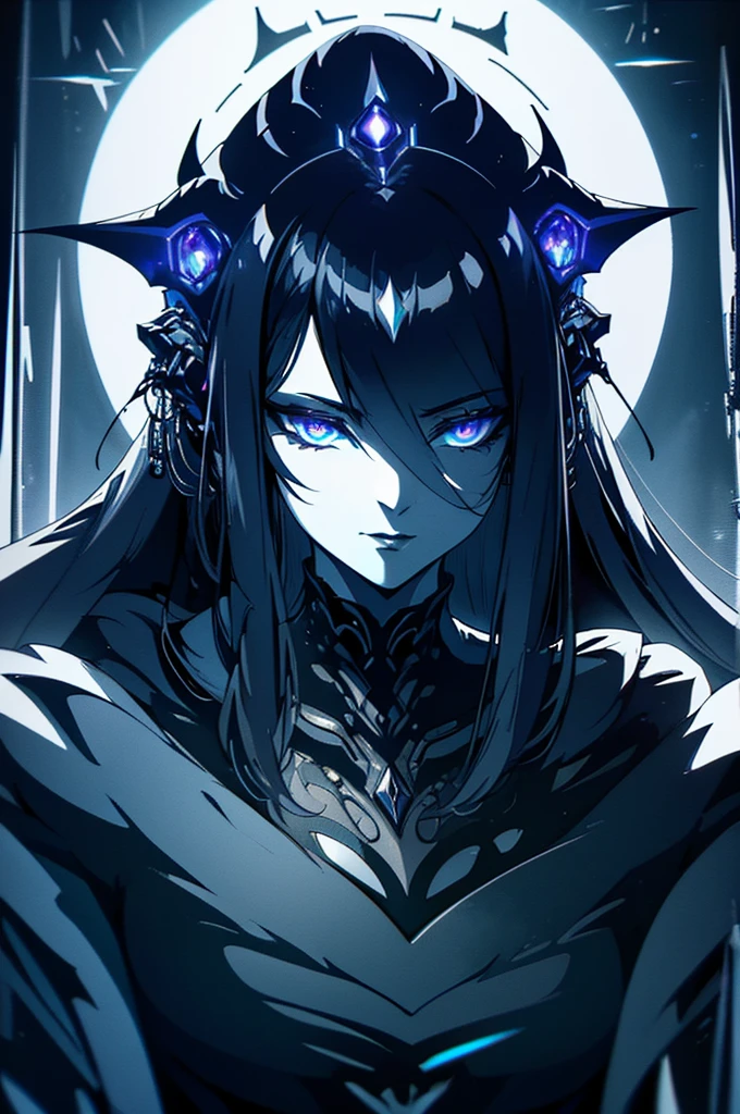 A sleek and shadowy figure emerges from the depths of a darkwave-driven nanotechnology marvel, glowing with a sinister allure. This enigmatic subject, shrouded in mystery, is captured in a hauntingly atmospheric photograph that exudes neo-noir vibes. The image is sharp and detailed, each pixel carefully crafted to enhance the sense of intrigue. The subject's metallic sheen reflects the harsh lighting, creating an otherworldly presence that captivates the viewer's imagination. The dark tones and intricate details make for a truly mesmerizing portrait that seamlessly blends technology with noir aesthetics.