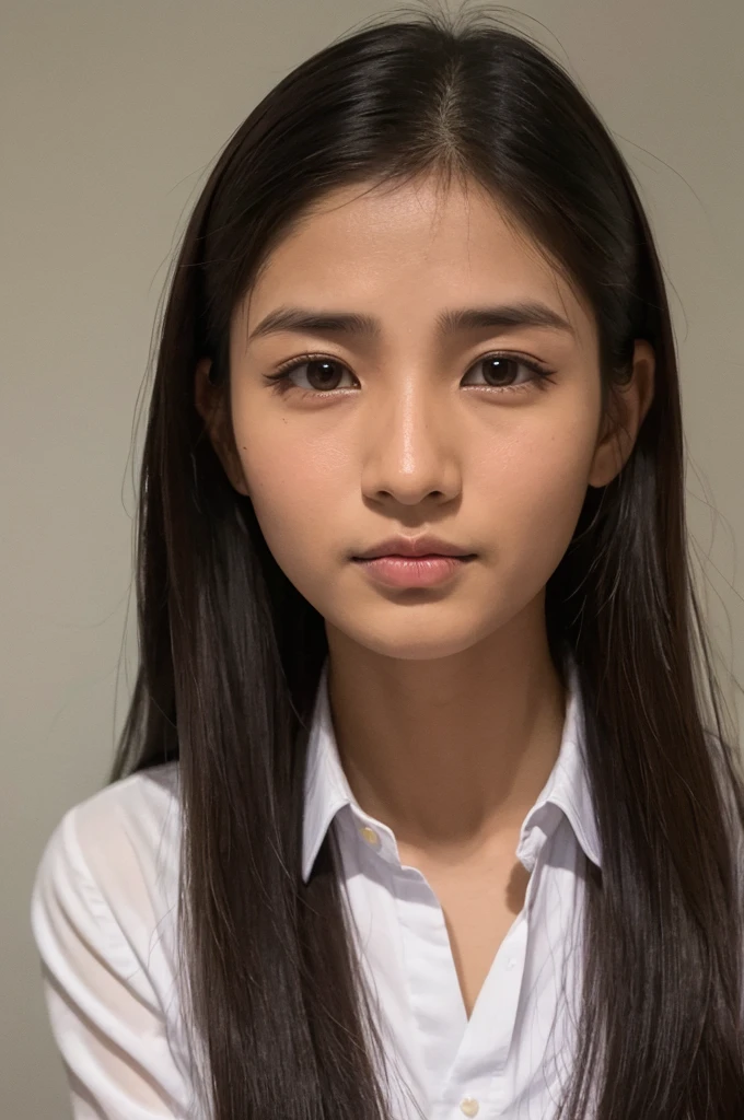 Nepalese Aquiline Nose Long face jaws are pointed Double eyelids Long Hair chili chili Funny character
