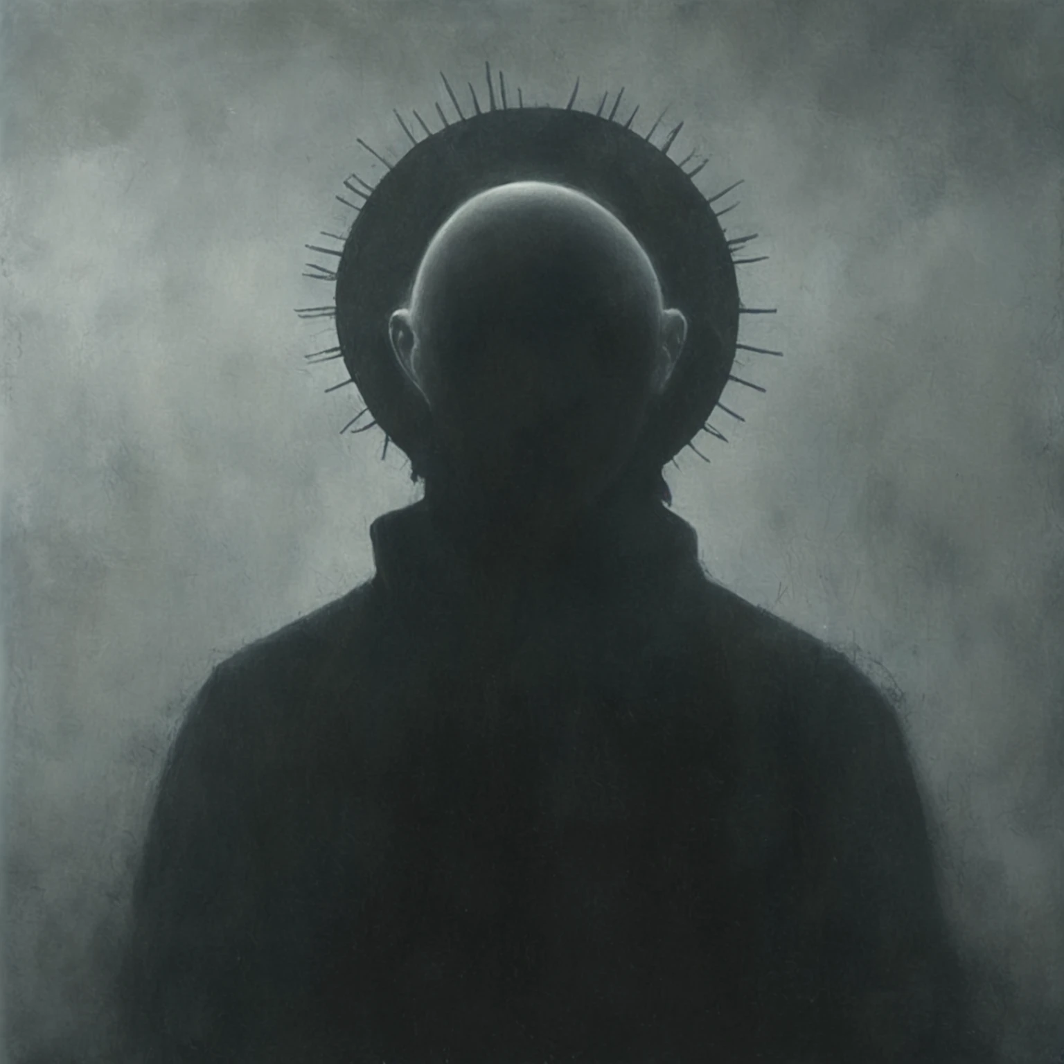 arafed image of a man with a head in the fog, yuri shwedoff and tom bagshaw, by Artur Tarnowski, eerie spiritual grainy, eerie person silhouette, zdzislaw beksisnski, guillem h. pongiluppi, beksisnski, darksynth character portrait, inspired by Beksinski, suffering mad monk 