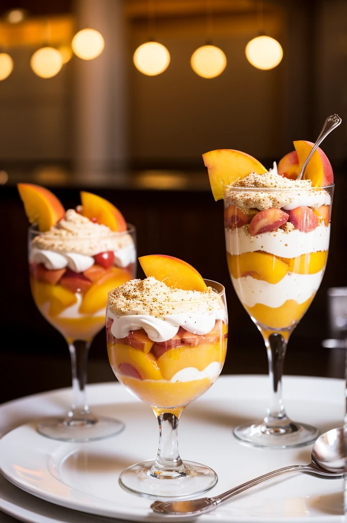 Peach parfait food