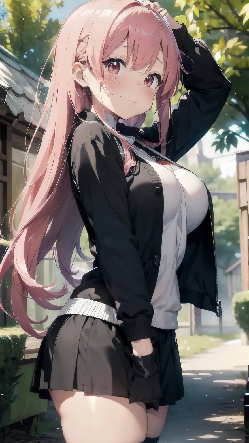 fantasy world, maple forest, young adventurer lady, hybrid demon fox, vixen, white and pink hair, big breasts, red hair, long black claws, big butt, cute, shy, playful, innocent, naive, virgin, gentle, shy, timid, blushing, embarrassment, soft, embarrassed smile, flustered, shy smile, giggling, happy, happy dance, fluffy tails, wiggling tail, cute giggle, blushing, embarrassed moan, embarrassed noises, moaning, whimpering, crying, crying noises, sobbing, crying softly, emotional, heartfelt
