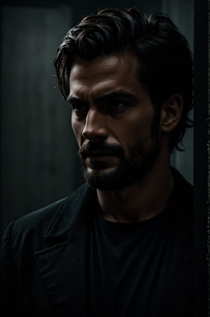 A man see over there he is beautiful and dark mood