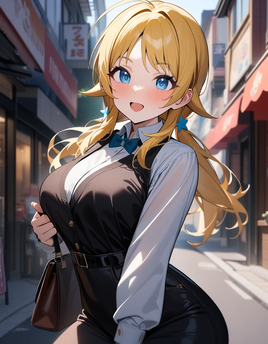 1girl, hachimiya meguru, idolmaster,street,perfect eyes,masterpiece,very aesthetic,newest,sensitive
