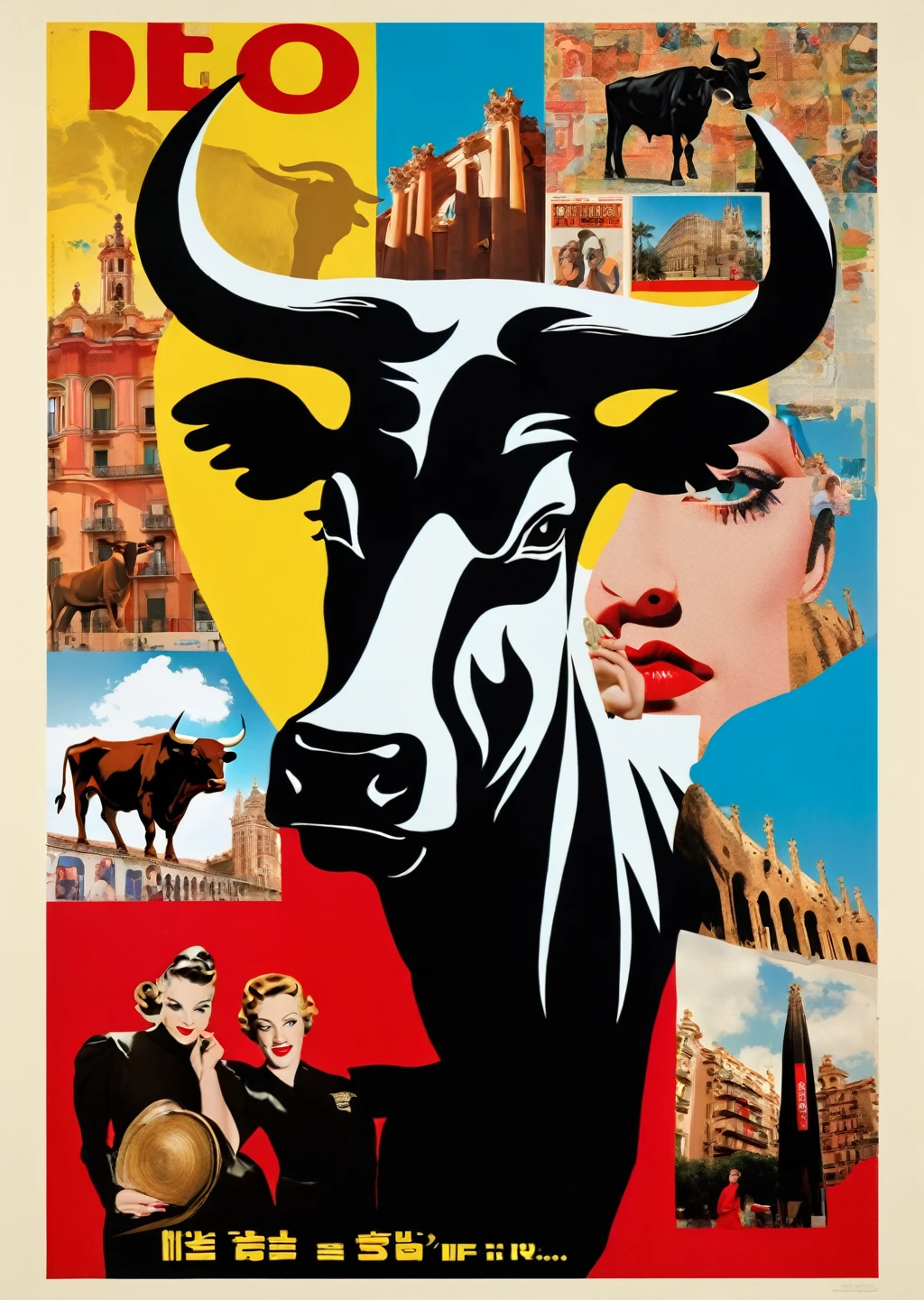 One bull、Travel to Barcelona、silhouette、Realistic、Spanish Theme、
Karl Kleiner Barbara Kruger Summary, American, collage, Digital, graphic design, Pop Art, Portraiture