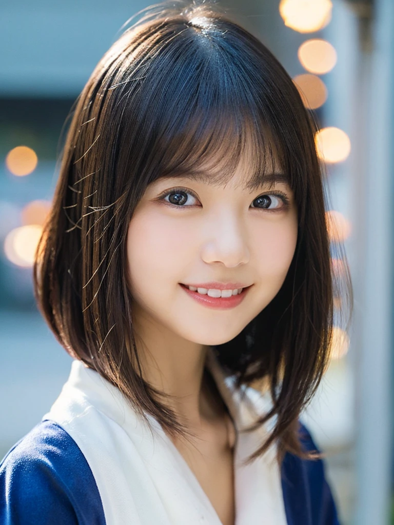 hyper realistic detail, (8k, RAW Photos, Top image quality, A masterpice:1.2), (Exquisite beautiful eyes: 1.2), ((1girl in)), (solo)), (bathrobe:1.4) , (walk:1.2), chest, (finely detailed eyes and detailed face:1.3), (beautiful and clear background:1.2), (extremely details CG, Ultra-detailded, Best Shadows:1.1), ((depth of field)), (water colour),, bare shoulder, Flowers and petals, beautiful concept illustration, (illutst:1.1), (extremely fine and beautiful:1.1)、(Perfect details:1.1)、ram、firework、by night、Realstic、Live Action、a smile、、((No makeup))、(Realistic、Photorealistic、Ultra-detailed、Best detailed skin、Highest quality、masterpiece、超A high resolution)、Cute Japanese Woman、16 years old、High school girl、Young girl、1 girl、Has bangs、double eyelid、Drooling eyes、Big black eyes、attractive、purity、cute smile、Natural smile、Watch it here、realistic skin type、Fluffy hair、Red cheeks、The wind is blowing、illumination、The light is coming from behind、Medium Bob Cut、smile、smile