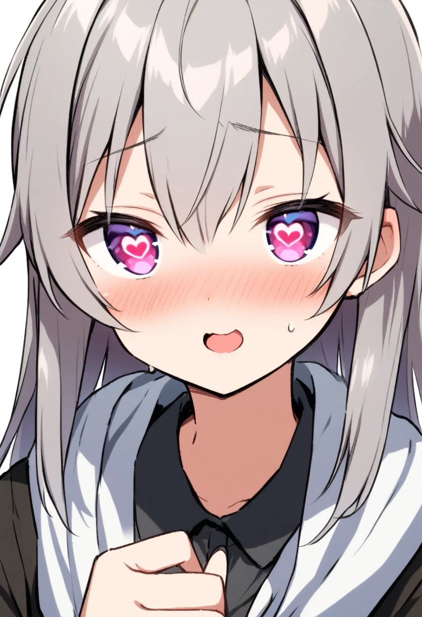 ,solo girl, heart shaped pupils,mosu_(5240mosu),thick eyeblow,