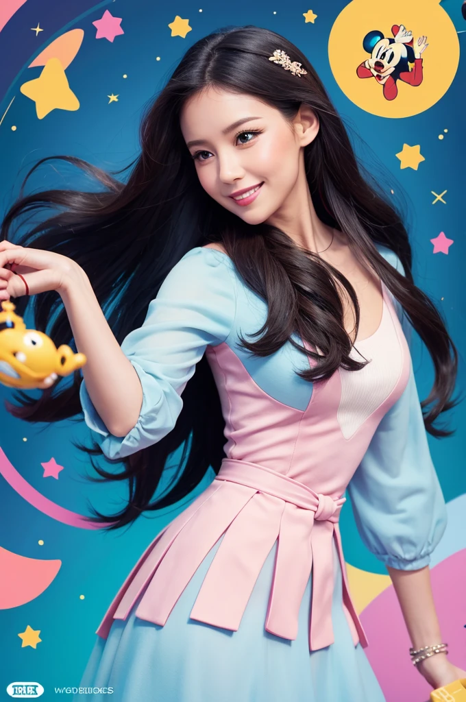 Disney Touch　woman　38 years old　An illustration　For icons