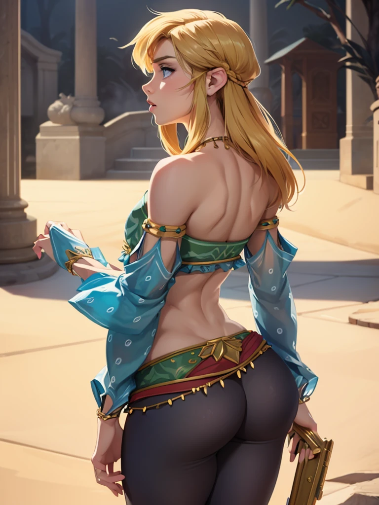 ((work of art)), ((best qualityer)), (detailded), perfect, standing alone, link, beautiful boy, Delicious lips, hair blonde, sexly, hot body, hot ass up.

