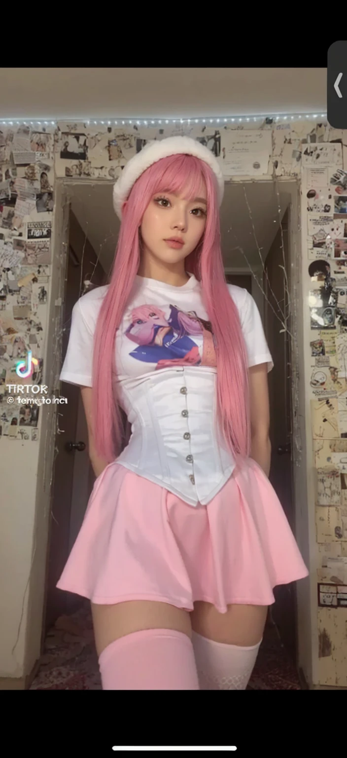 Leave it as it is, enhance it, pretty face, cute face, pretty hair, pink hair