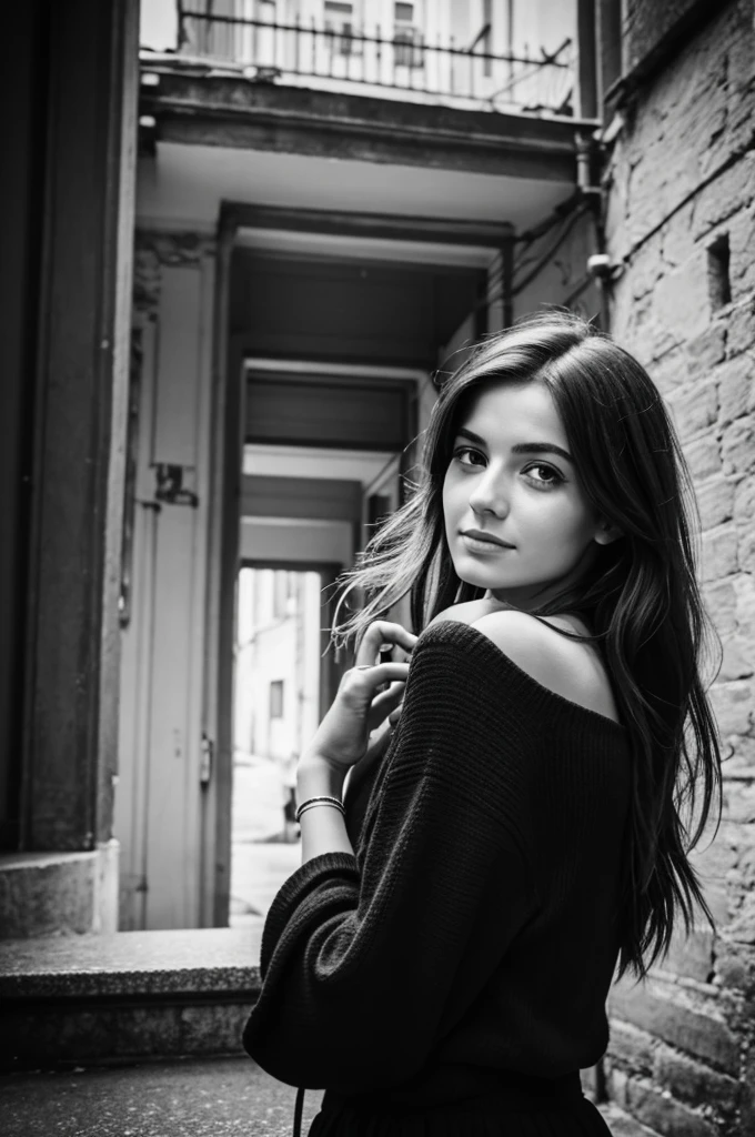 photographie d&#39;a 20 yo woman, visage parfait, head of&#39;artwork, Great, underwear, noir_Great, jacket, noir_culotte