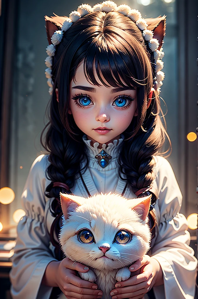 cutest AND softest creature in the world| large doll like eyes| supernatural and otherworldly| highly detailed vibrant fur| magical glowing trails| light dust| aesthetic| cinematic lighting| bokeh effect| mdjrny-v4 style, 30 year