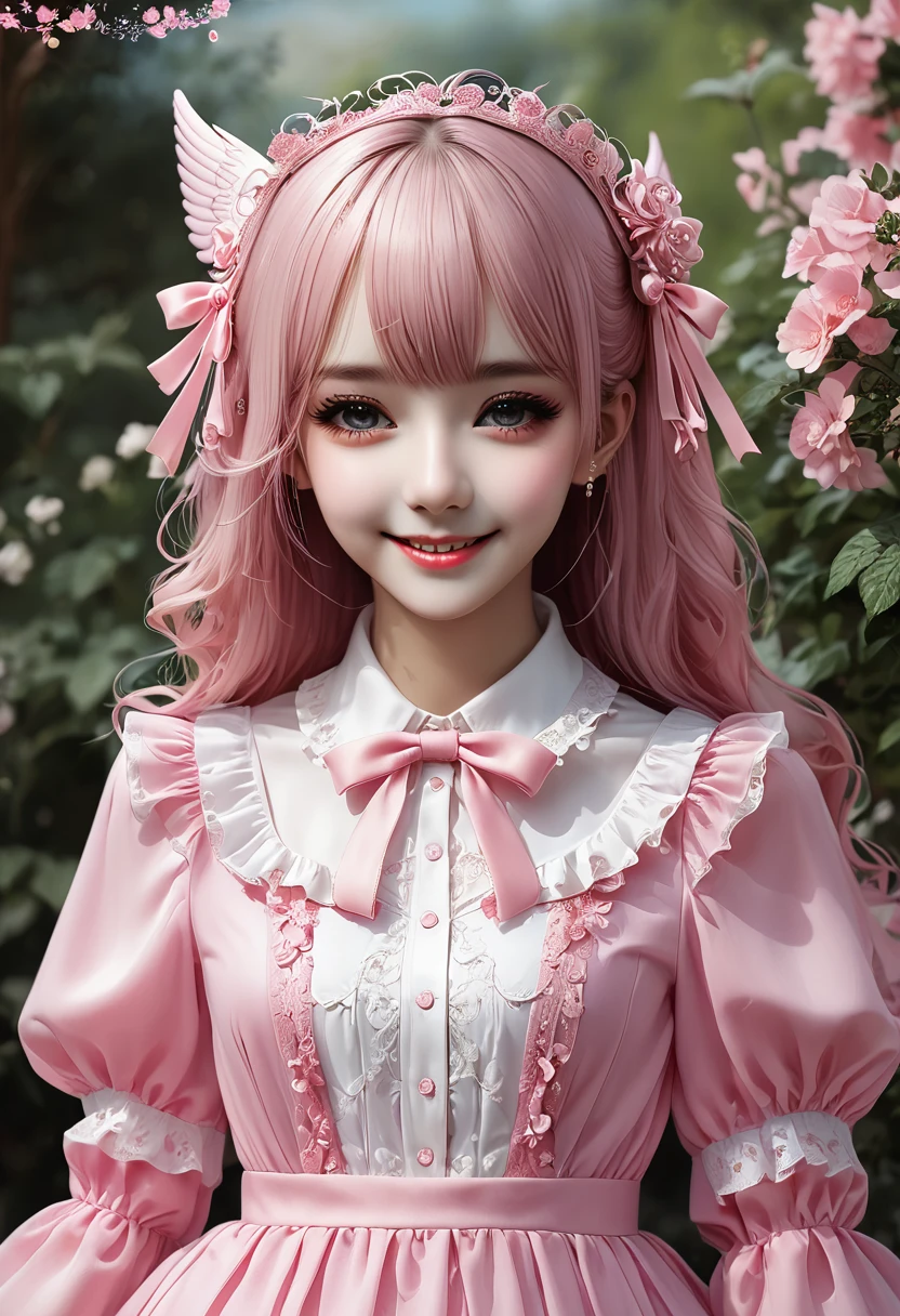 Ideal Beautiful Girl、Archangel、smile、Very cute pink ****ta dress