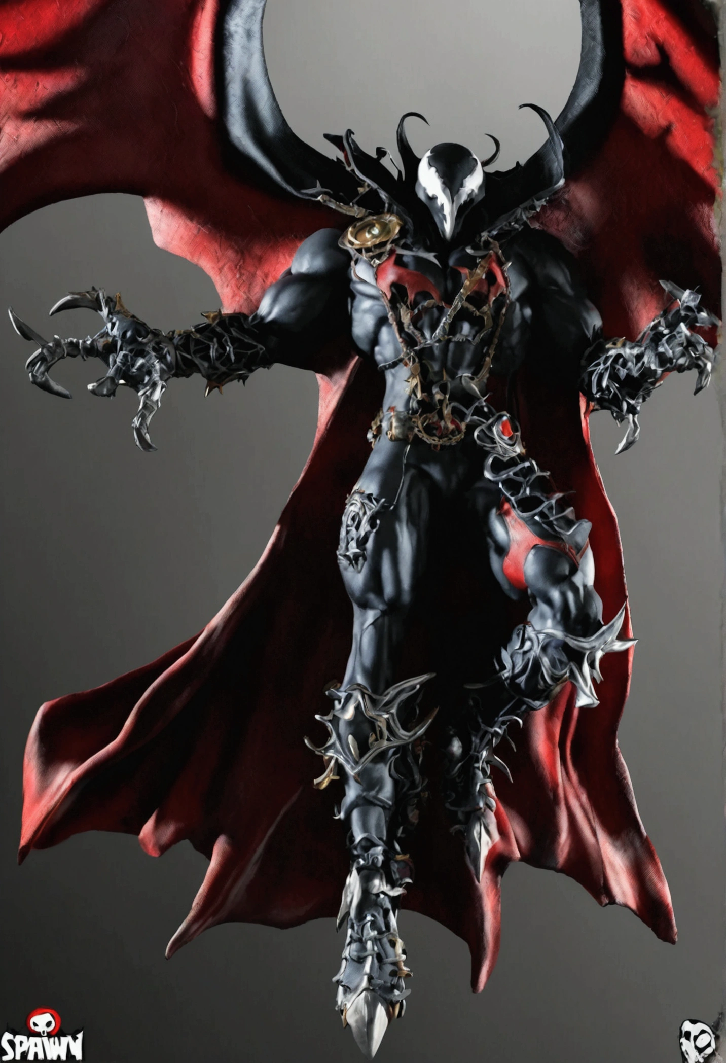 Create an image of the most hyper realistic detailed tod McFarlane spawn.