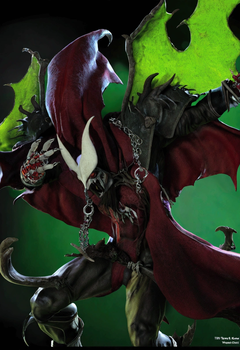 Create an image of the most hyper realistic detailed tod McFarlane spawn.