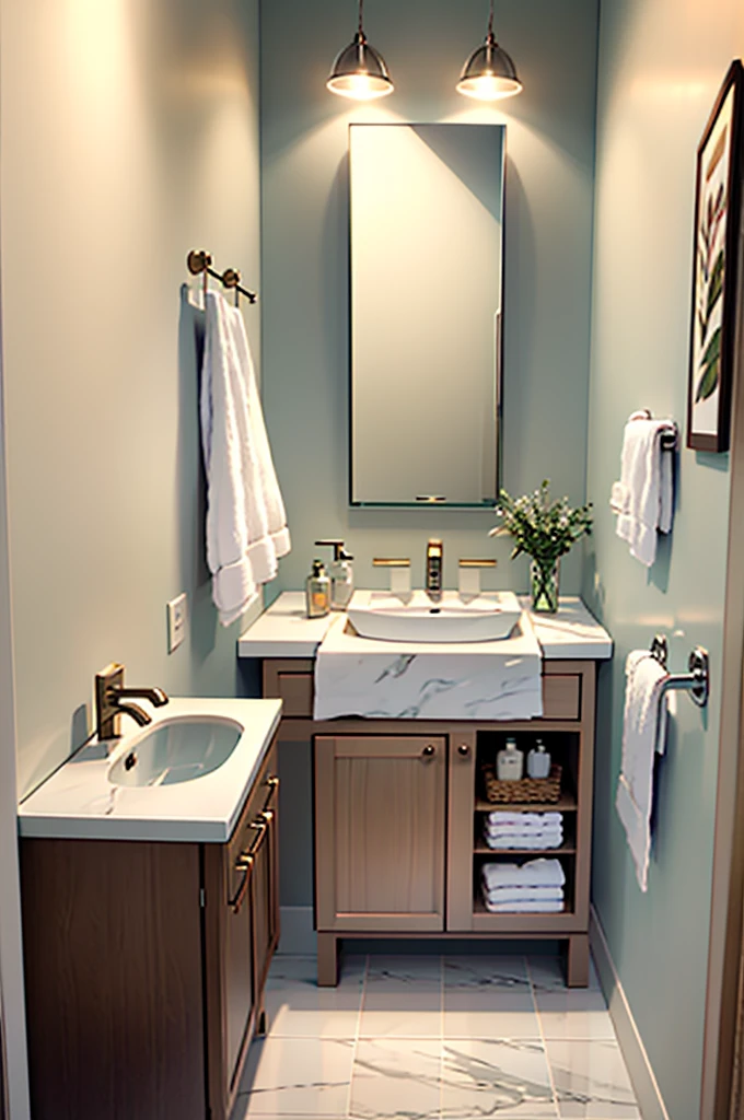 white marble bathroom, white marble, Marble wall, cabinet with towels and jars, white marble