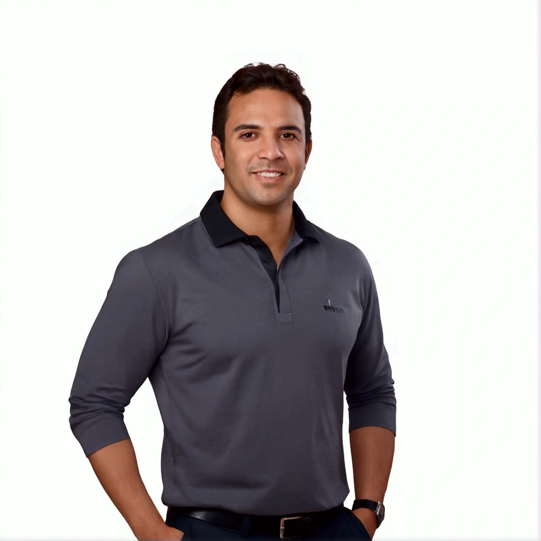 Man in gray shirt and black pants posing for photo, official product photo, official product image, professional profile photo, professional profile photo, André Rios, corporate photo, alexander, alex flores, amr elshamy, full body shot photograph, foto de marketing, jorge lacera, carlos huante, caio santos, david rios ferreira
