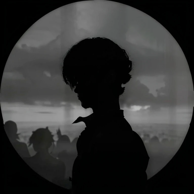 arafed image of a person in a black and white photo, detailed silhouette, silhouette!!!, silhoutte, silhouette, black silhouette, character silhouette, silhouetted, silhouette :7, shadowy and eerie character, human silhouette, strong silhouette, eerie person silhouette, silhouette of a man, faceless people dark, guweiz, stylized silhouette