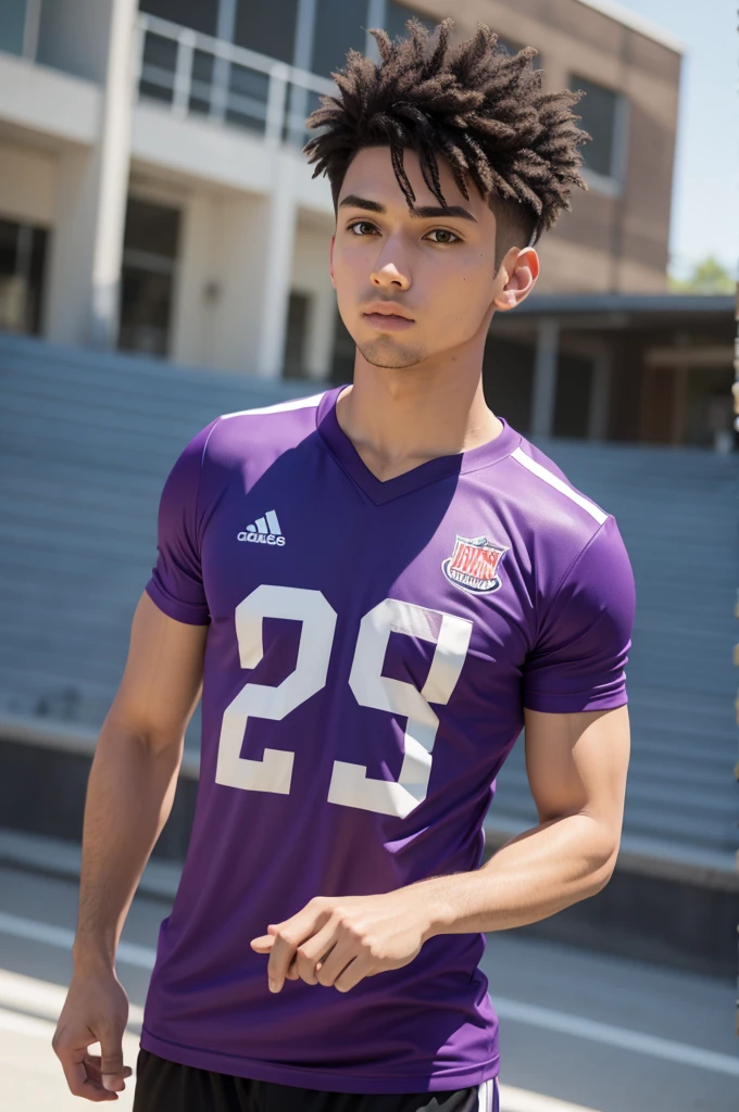 Purple football t-shirt