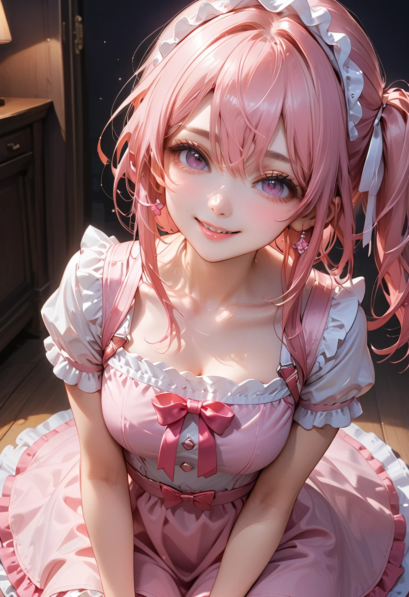 Ideal Beautiful Girl、Archangel、smile、Very cute pink ****ta dress