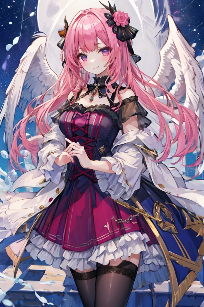 Ideal Beautiful Girl、Archangel、smile、Very cute pink ****ta dress