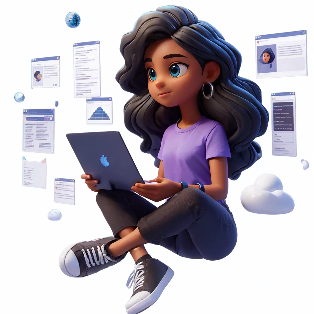 You can put an aqua green blue shirt and programming symbol around it