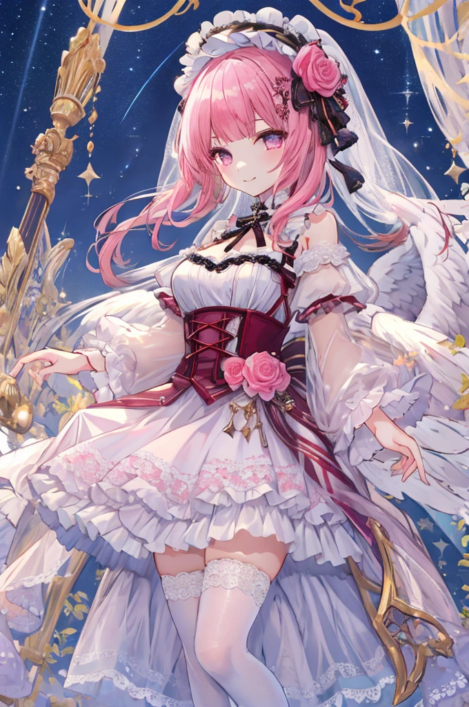 Ideal Beautiful Girl、Archangel、smile、Very cute pink ****ta dress