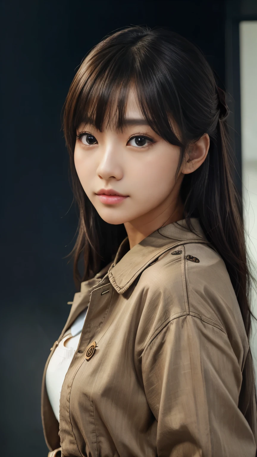 Alafe asian woman with long brown hair and camouflage shirt, Larisa Manoval, young adorable Korean face, female Korean idol portrait, Jae Young Nam, One adorable Korean face, girl cute fine face, Jin Young Shin, cute Korean actress, Tsuyu from the second time, young cute One Asian face, Korean girl, beautiful Korean woman, Erika Toda