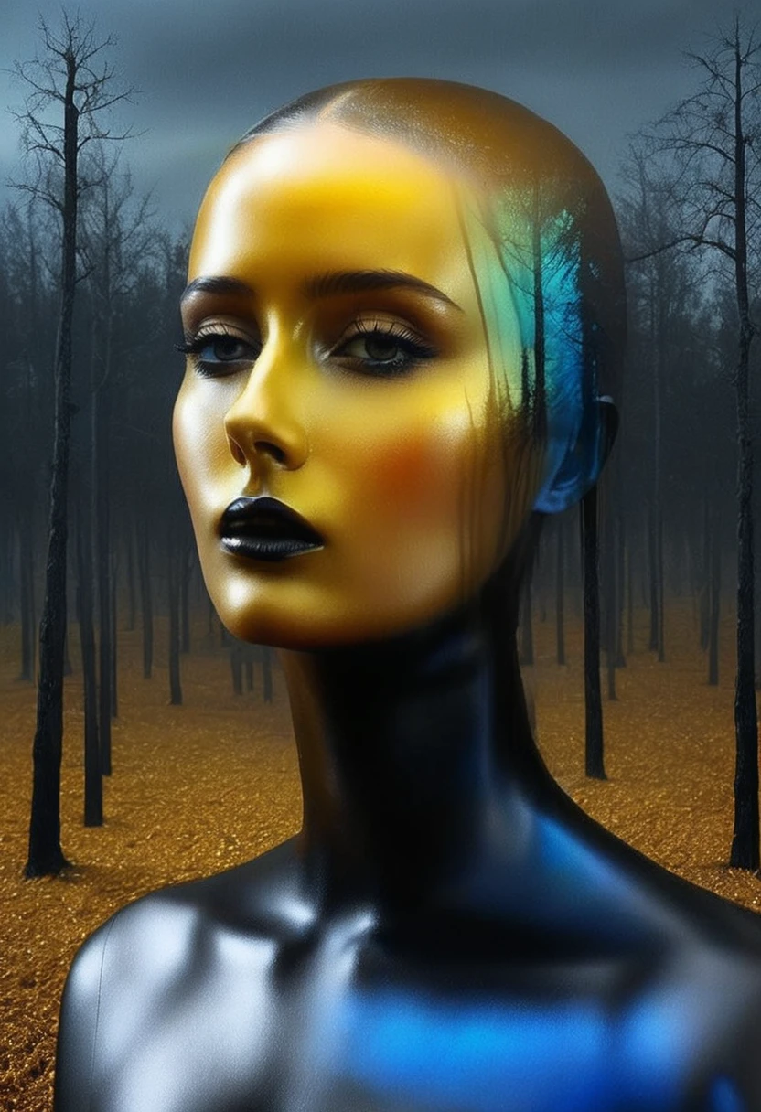 My fears seen from my soul are different and I feel them in different bodies. , my fears look sad and desolate ,the image looks very real, impressive colors 16k light of nostalgia dark and sad atmosphere depth of field 24k composition photography volume in shadows communicate idea unique piece work of art spectacular lighting